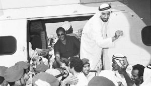 الشيخ زايد بن سلطان آل نهيان والرئيس جعفر محمد نميري «طيب الله ثراهم »