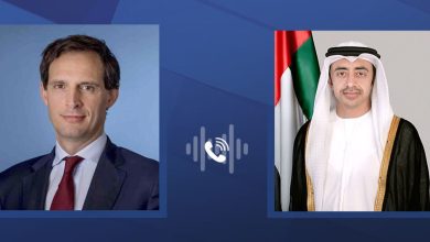 اتصال هاتفي بين سمو الشيخ عبدالله بن زايد مع معالي فوبكه هويكسترا، نائب رئيس الوزراء وزير خارجية مملكة هولندا الأوضاع على الساحة السودانية