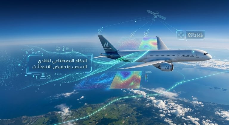طائرة حديثة تعتمد الذكاء الاصطناعي لتفادي سحب التكثف وتقليل انبعاثات الطيران⁠