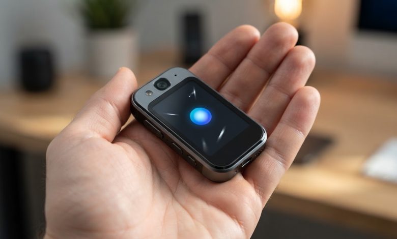 جهاز Meta Charm صغير بحجم راحة اليد مزود بشاشة OLED ومخصص للوصول إلى مساعد الذكاء الاصطناعي Muse