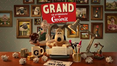 غلاف كتاب Grand: The Autobiography of Gromit، الذي يقدم السيرة الذاتية الصوتية لشخصية غروميت الشهيرة من سلسلة والاس وغروميت، بصوت الممثل البريطاني مارتن فريمان.