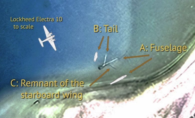 صورة أقمار صناعية لجزيرة نيكومارورو في المحيط الهادئ، حيث يحقق باحثون في جسم غامض قد يكون مرتبطًا بالطائرة المفقودة للطيارة الأمريكية أميليا إيرهارت التي اختفت عام 1937.