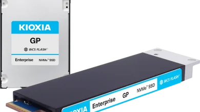وحدة تخزين SSD فائقة السرعة من شركة Kioxia تعتمد على تقنية ذاكرة XL-FLASH، مصممة لتسريع معالجة البيانات في مراكز البيانات وخوادم الذكاء الاصطناعي وتحقيق أكثر من 20 مليون عملية قراءة عشوائية في الثانية.