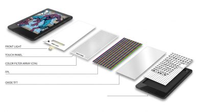 شاشة الحبر الإلكتروني الملونة E Ink Kaleido 4 بتقنية عرض مطورة لتحسين وضوح الألوان والتباين ودعم تشغيل الفيديو في أجهزة القراءة والكتابة الرقمية.