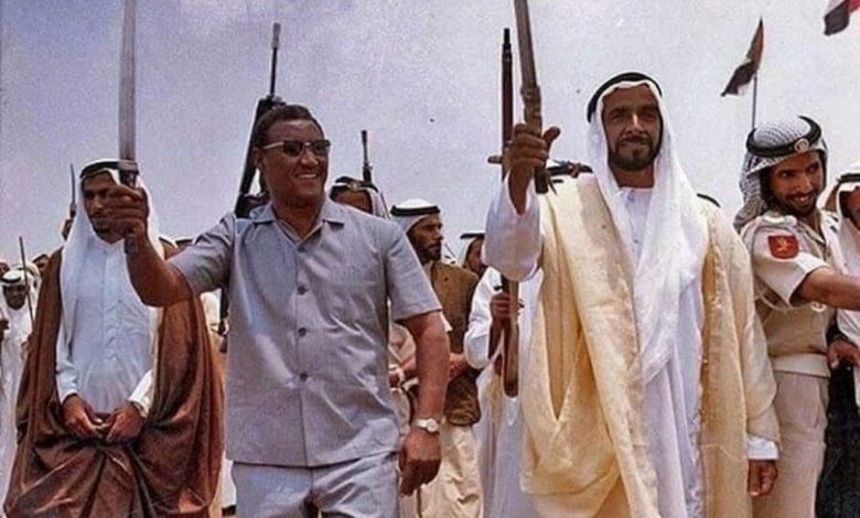 الشيخ زايد وجعفر نميري