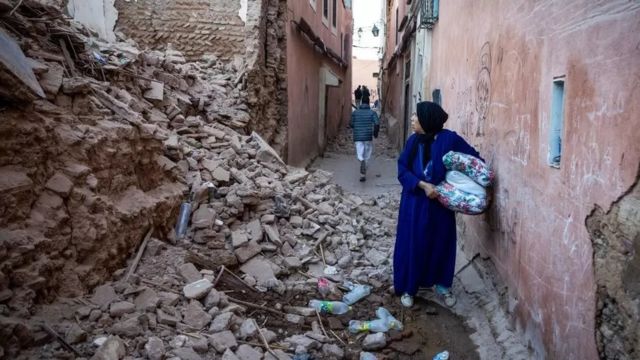اثار زلزال المغرب 
