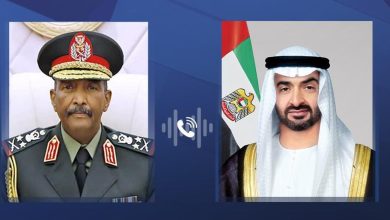 رئيس دولة الإمارات العربية المتحدة ورئيس مجلس السيادة في السودان