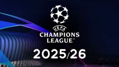 شعار دوري أبطال أوروبا 2025-2026 مع الرقم 2025/26.