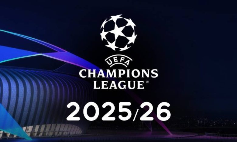 شعار دوري أبطال أوروبا 2025-2026 مع الرقم 2025/26.