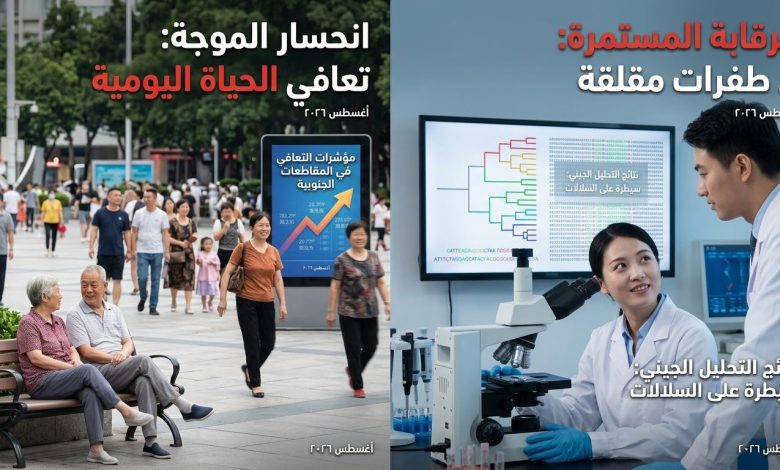انحسار موجة كوفيد وتواصل الرقابة الجينية في الصين - أغسطس 2026