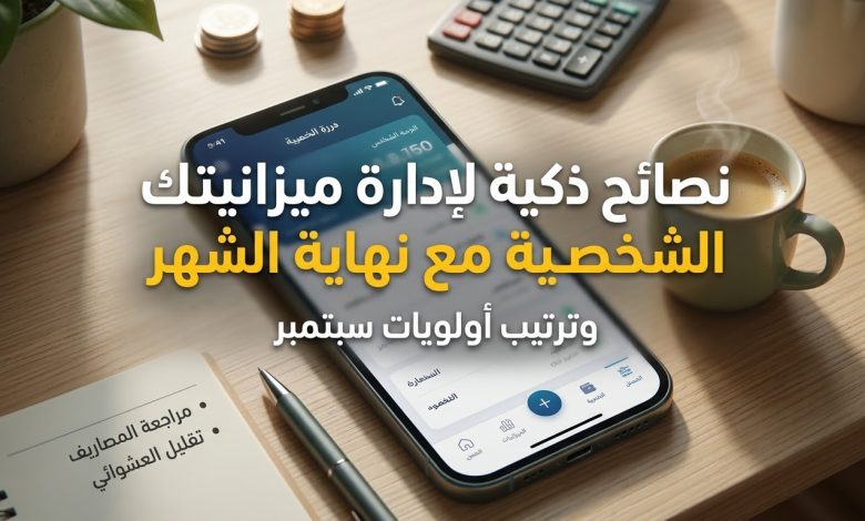 مفكرة وحاسبة لتخطيط الميزانية الشخصية وتقليل المصاريف استقبالاً لشهر سبتمبر 2026.